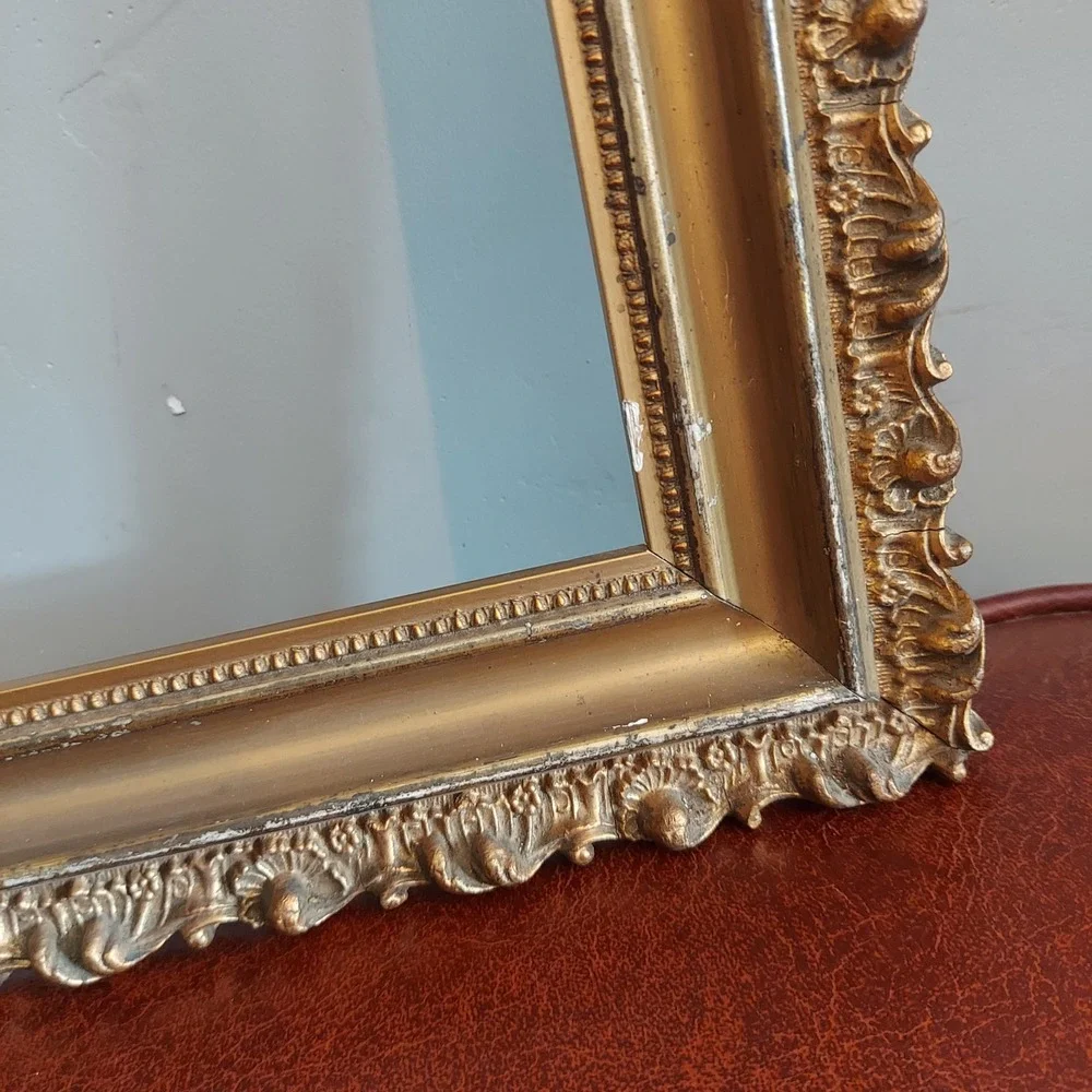 Vintage Ornate Gold Gilded Wood Picture Frame 15x13.5 Baroque Rococo Style Art